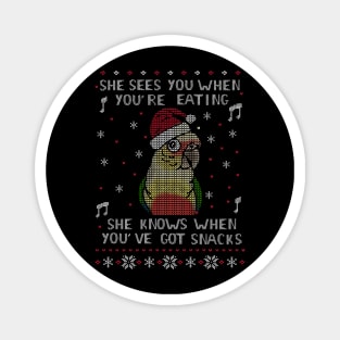 Christmas Snack Female Pineapple conure Magnet